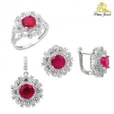 Gümüş zirkon taşlı set